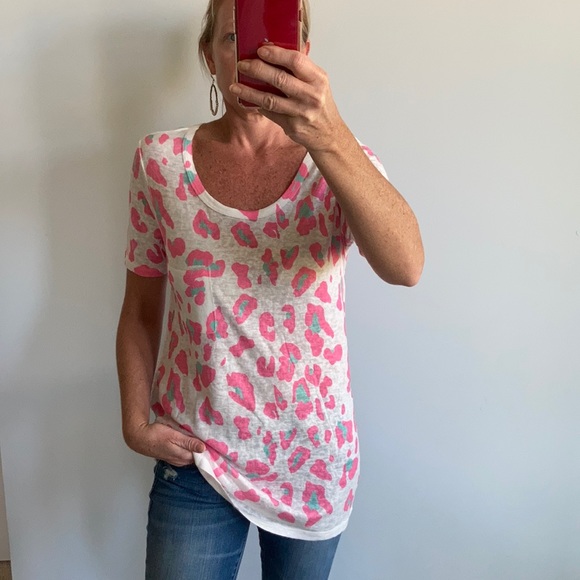 Tops - Pink & White Spotted Tunic Top